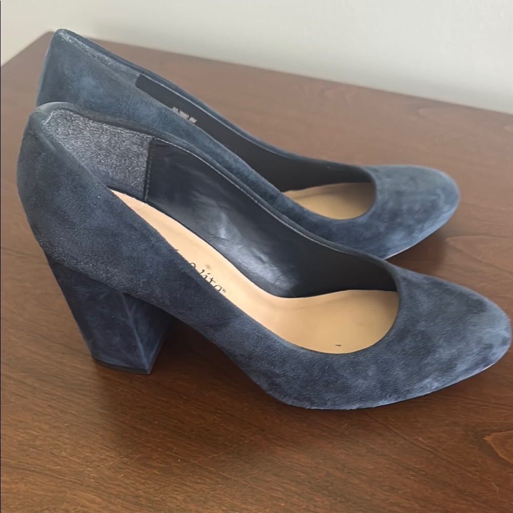 Bella Vita Navy Suede block Heels